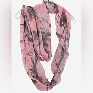 Realtree Pink Camo Infinity Scarf Lightweight Sheer Hunting Camouflage Wrap